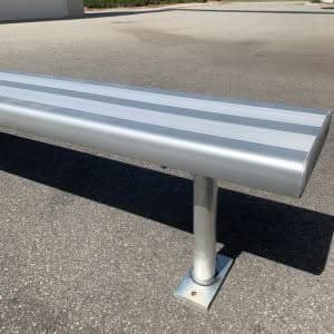 Stainless steel bench seating installed in Perth outdoor area